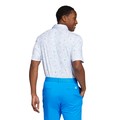 Mens Flag Print Primeblue Golf Polo Shirt blue-rush-ha6123